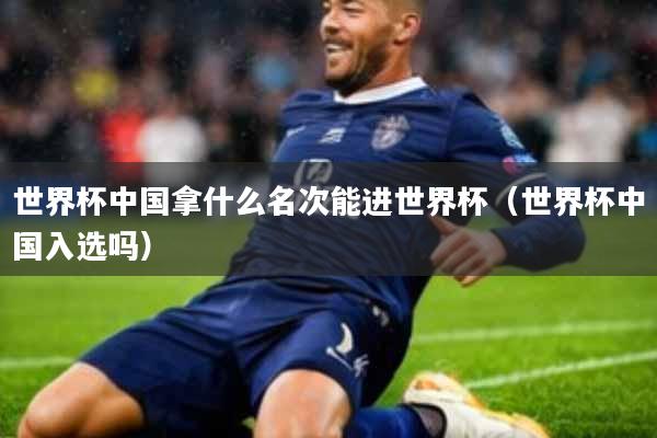 世界杯中国拿什么名次能进世界杯(世界杯中国入选吗)